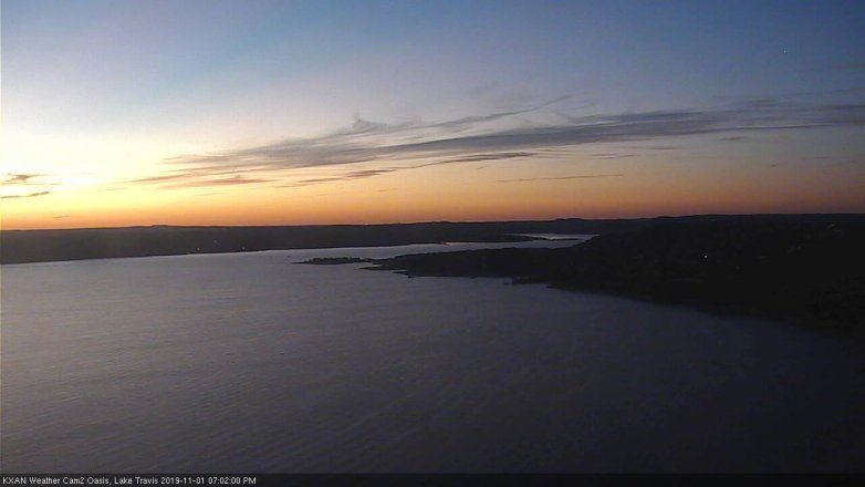 Lake Travis webcam, November 1, 2019 6:05 PM CT