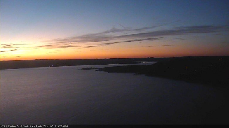 Lake Travis webcam, November 1, 2019 6:10 PM CT