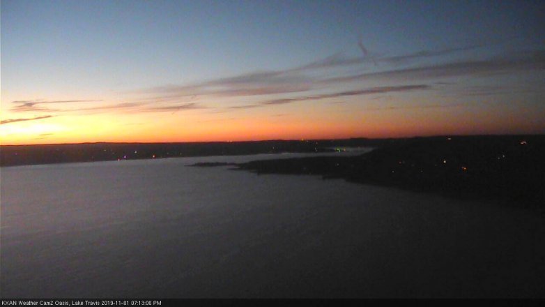 Lake Travis webcam, November 1, 2019 6:15 PM CT