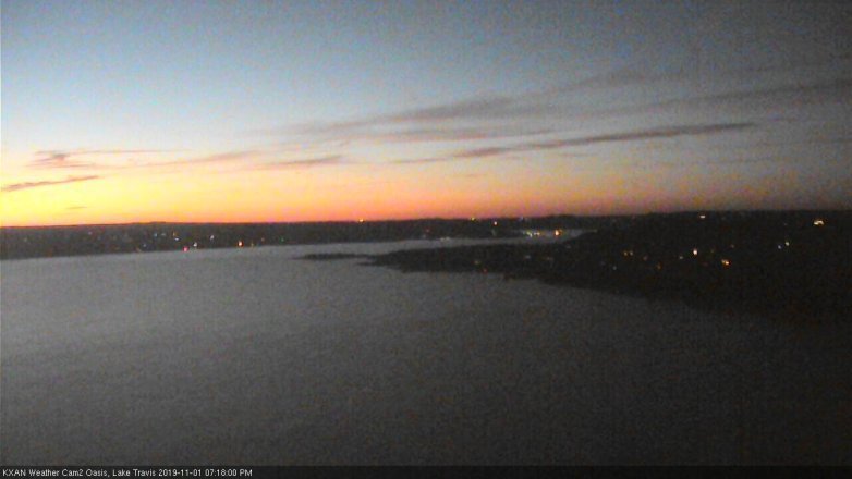 Lake Travis webcam, November 1, 2019 6:20 PM CT