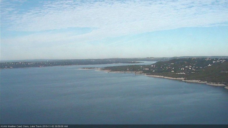 Lake Travis webcam, November 2, 2019 9:00 AM CT