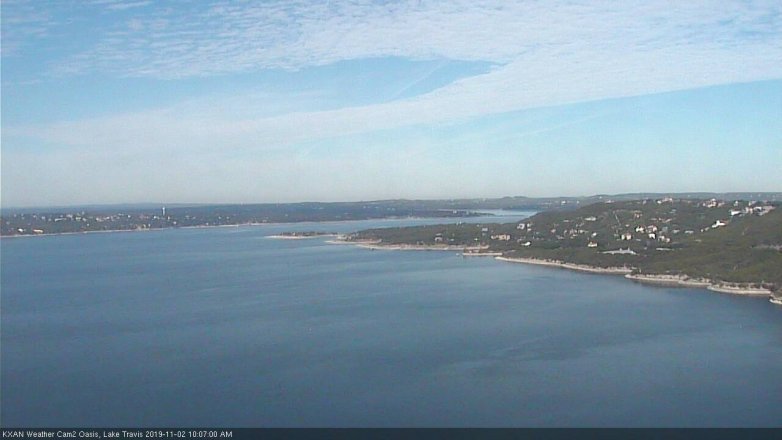 Lake Travis webcam, November 2, 2019 9:10 AM CT