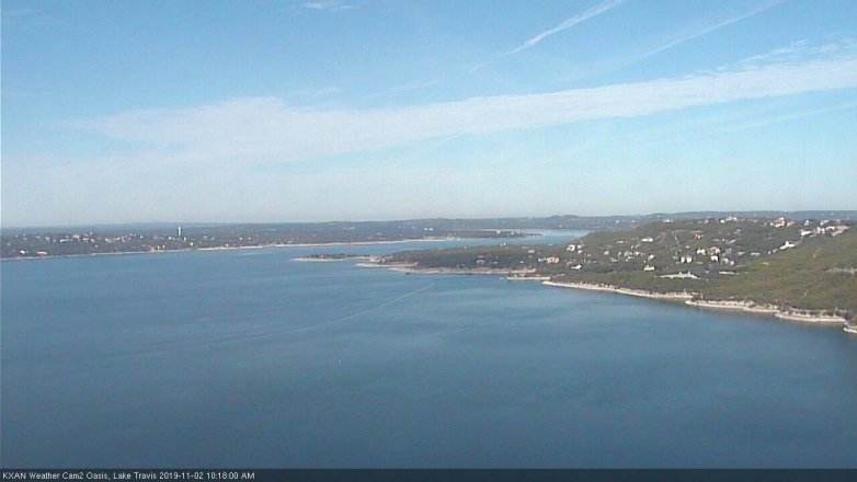 Lake Travis webcam, November 2, 2019 9:20 AM CT