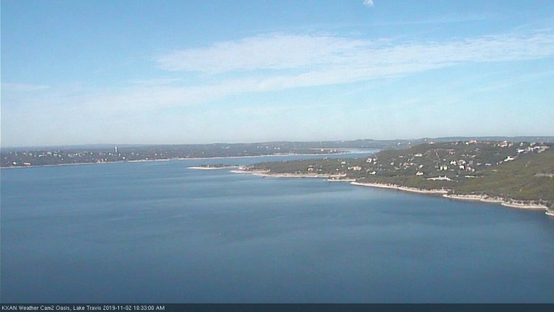 Lake Travis webcam, November 2, 2019 9:35 AM CT
