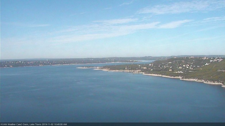 Lake Travis webcam, November 2, 2019 9:50 AM CT
