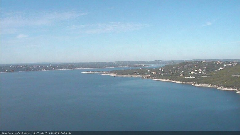 Lake Travis webcam, November 2, 2019 10:25 AM CT