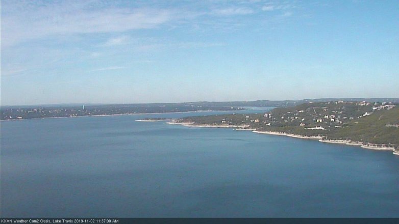 Lake Travis webcam, November 2, 2019 10:40 AM CT