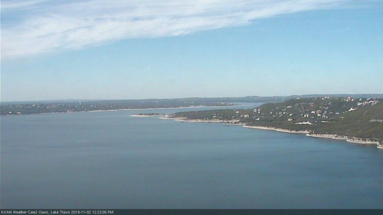 Lake Travis webcam, November 2, 2019 11:25 AM CT