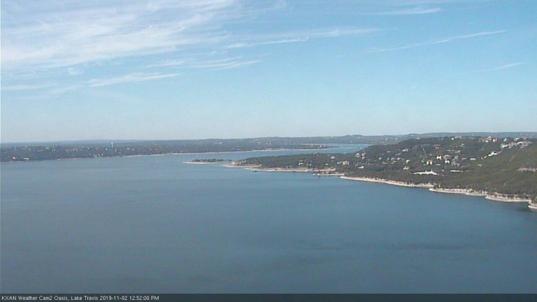 Lake Travis webcam, November 2, 2019 11:55 AM CT