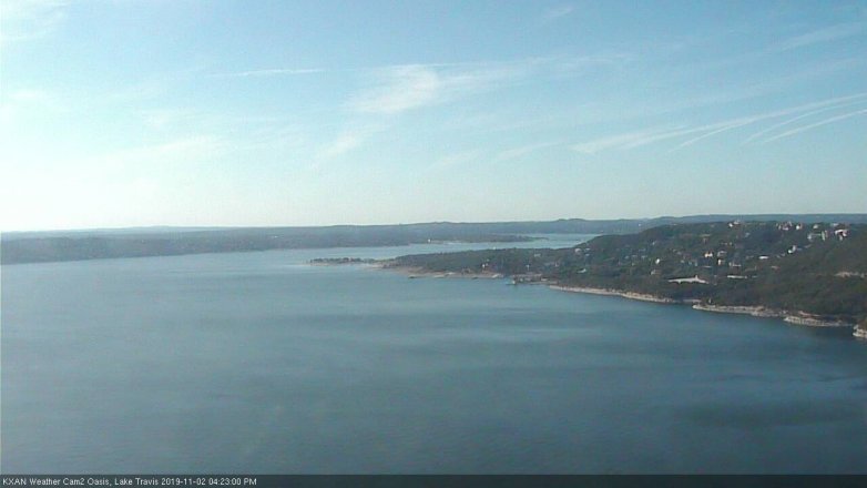 Lake Travis webcam, November 2, 2019 3:25 PM CT