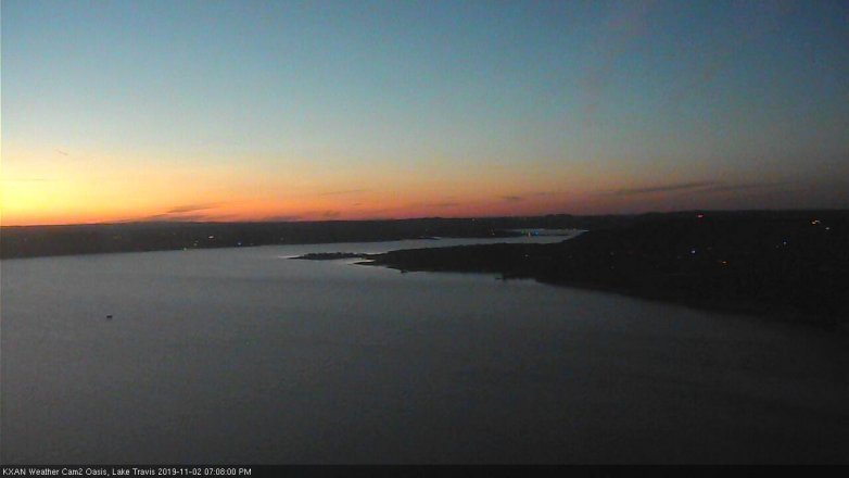 Lake Travis webcam, November 2, 2019 6:10 PM CT