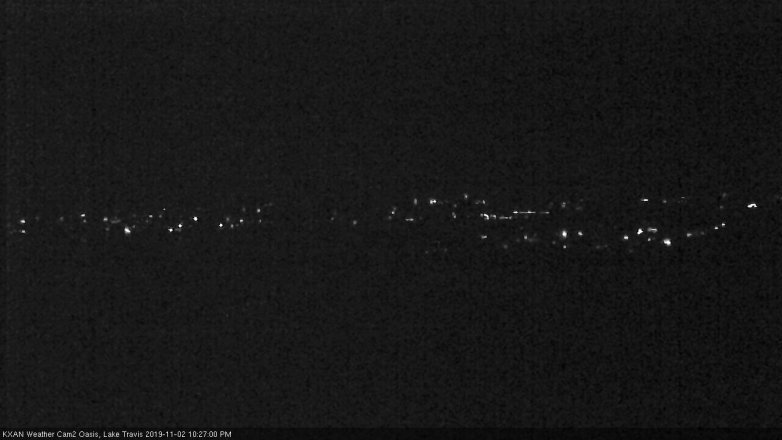 Lake Travis webcam, November 2, 2019 9:30 PM CT