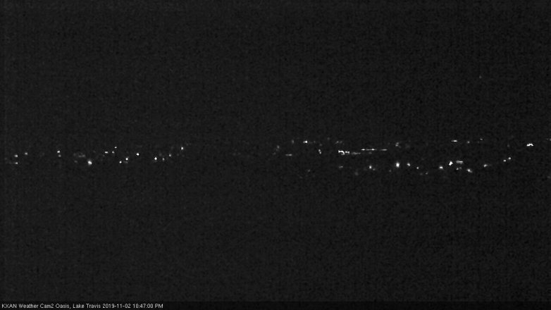 Lake Travis webcam, November 2, 2019 9:50 PM CT