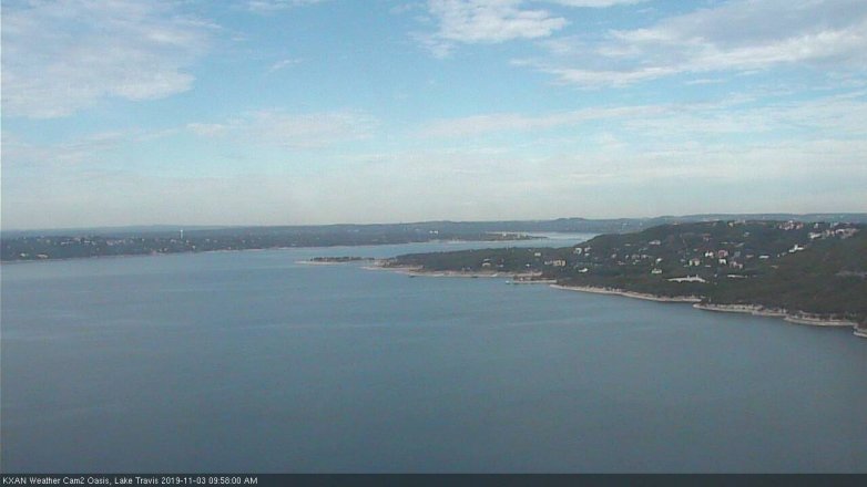 Lake Travis webcam, November 3, 2019 9:00 AM CT