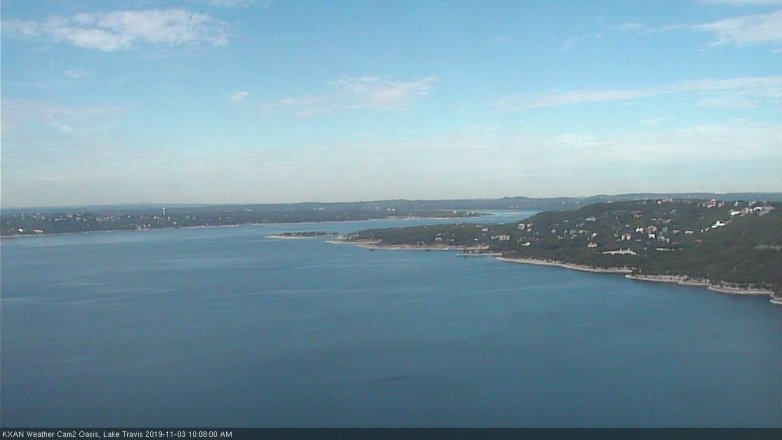 Lake Travis webcam, November 3, 2019 9:10 AM CT