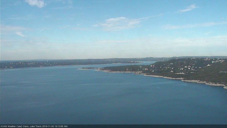 Lake Travis webcam, November 3, 2019 9:15 AM CT