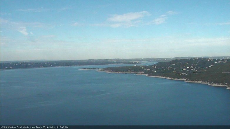Lake Travis webcam, November 3, 2019 9:20 AM CT