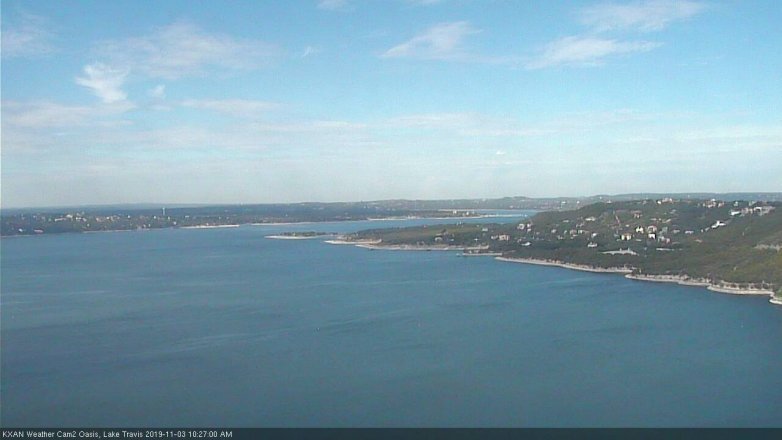 Lake Travis webcam, November 3, 2019 9:30 AM CT