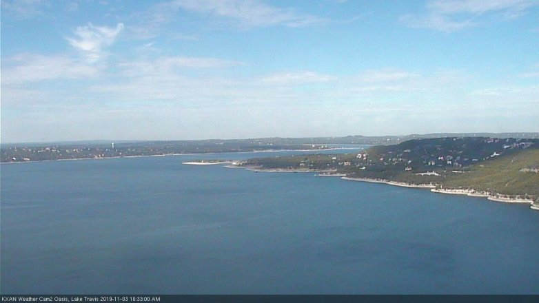 Lake Travis webcam, November 3, 2019 9:35 AM CT