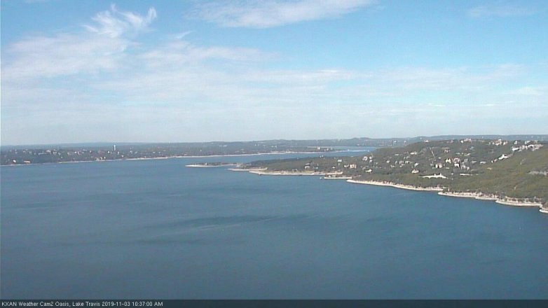 Lake Travis webcam, November 3, 2019 9:40 AM CT