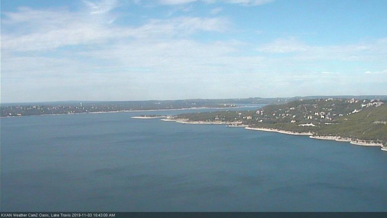 Lake Travis webcam, November 3, 2019 9:45 AM CT