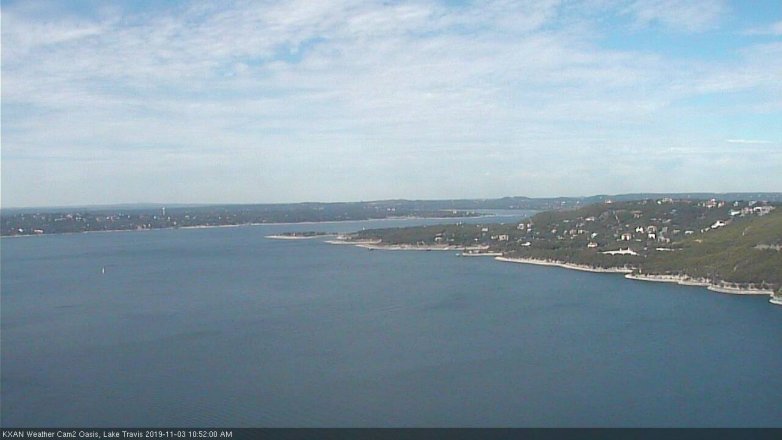 Lake Travis webcam, November 3, 2019 9:55 AM CT