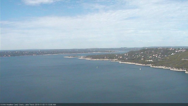 Lake Travis webcam, November 3, 2019 10:15 AM CT