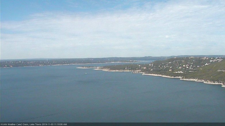 Lake Travis webcam, November 3, 2019 10:20 AM CT