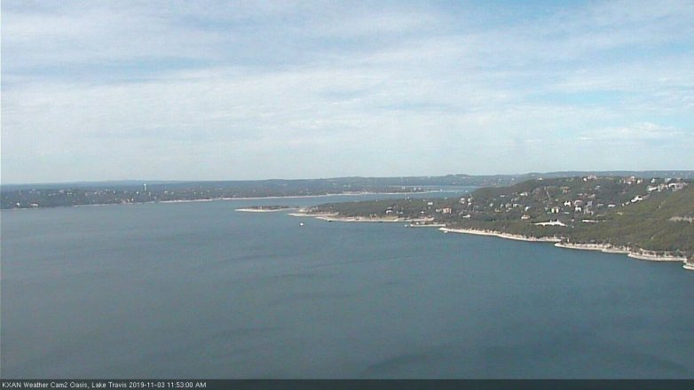 Lake Travis webcam, November 3, 2019 10:55 AM CT