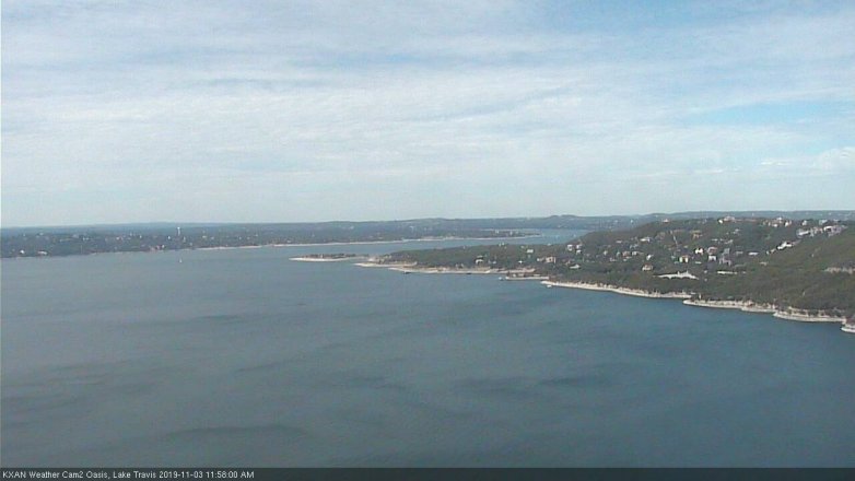 Lake Travis webcam, November 3, 2019 11:00 AM CT