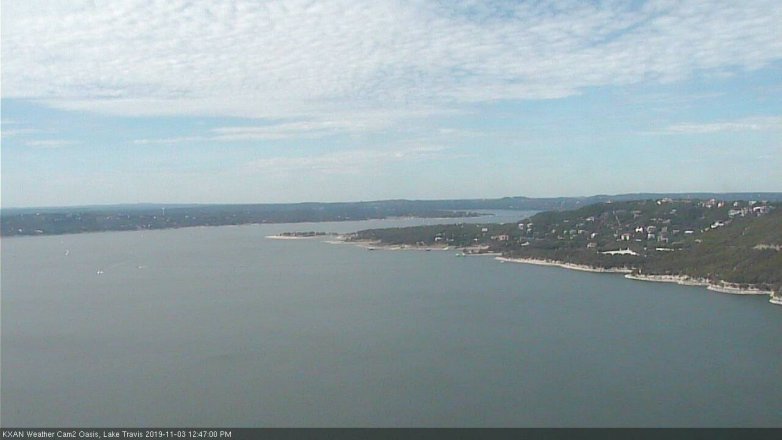 Lake Travis webcam, November 3, 2019 11:50 AM CT