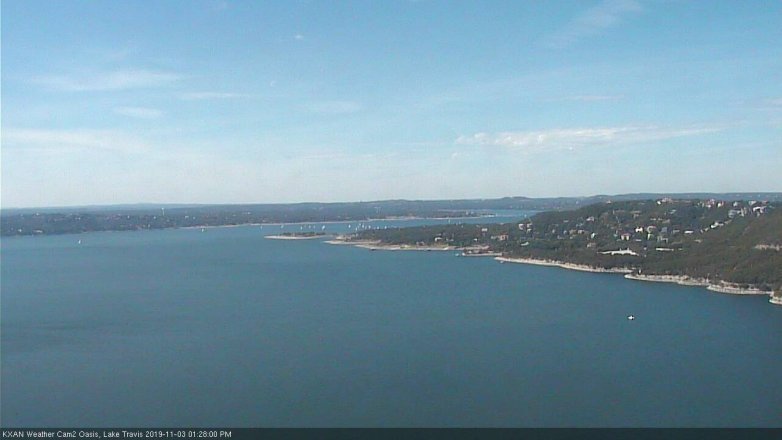 Lake Travis webcam, November 3, 2019 12:30 PM CT