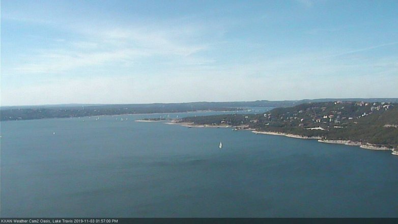 Lake Travis webcam, November 3, 2019 1:00 PM CT