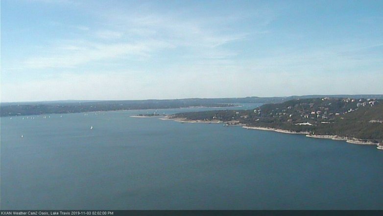 Lake Travis webcam, November 3, 2019 1:05 PM CT
