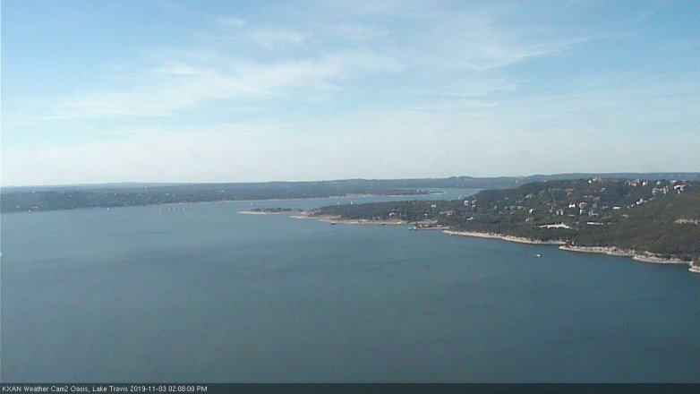 Lake Travis webcam, November 3, 2019 1:10 PM CT