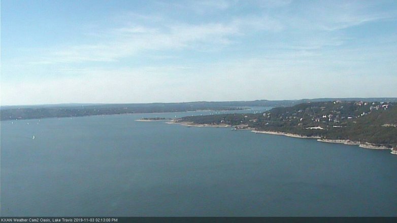 Lake Travis webcam, November 3, 2019 1:15 PM CT