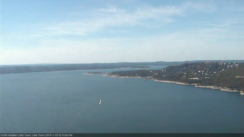 Lake Travis webcam, November 3, 2019 1:20 PM CT