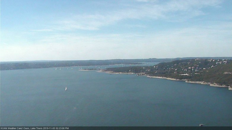 Lake Travis webcam, November 3, 2019 1:25 PM CT