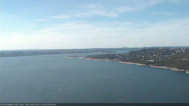 Lake Travis webcam, November 3, 2019 1:35 PM CT