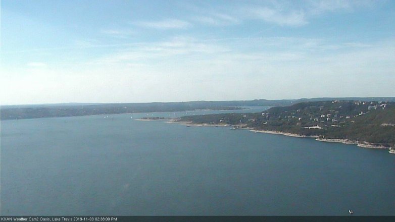 Lake Travis webcam, November 3, 2019 1:40 PM CT