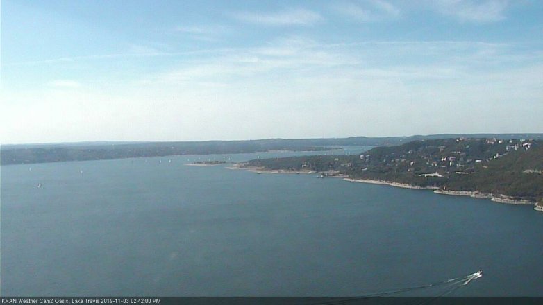 Lake Travis webcam, November 3, 2019 1:45 PM CT