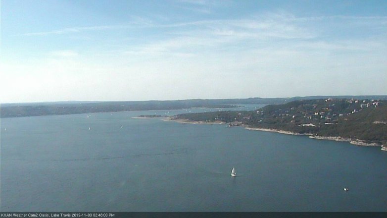 Lake Travis webcam, November 3, 2019 1:50 PM CT