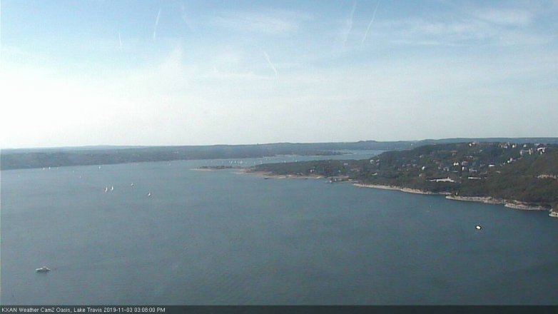 Lake Travis webcam, November 3, 2019 2:10 PM CT