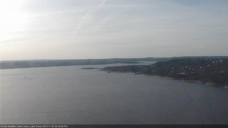 Lake Travis webcam, November 3, 2019 3:30 PM CT
