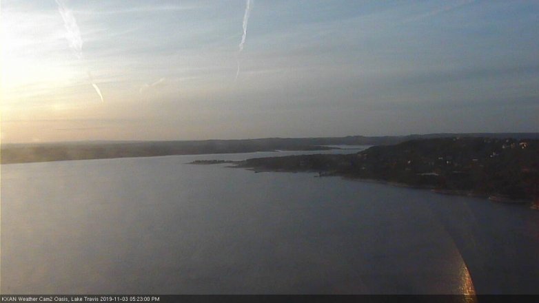 Lake Travis webcam, November 3, 2019 4:25 PM CT