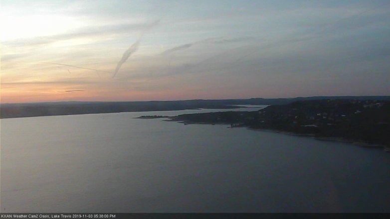 Lake Travis webcam, November 3, 2019 4:40 PM CT