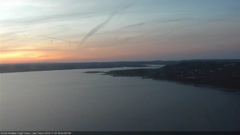 Lake Travis webcam, November 3, 2019 4:45 PM CT