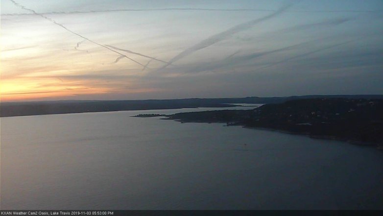 Lake Travis webcam, November 3, 2019 4:55 PM CT