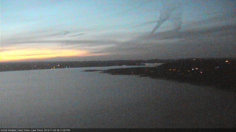 Lake Travis webcam, November 3, 2019 5:15 PM CT