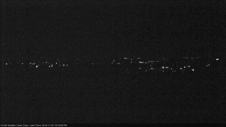 Lake Travis webcam, November 3, 2019 9:20 PM CT
